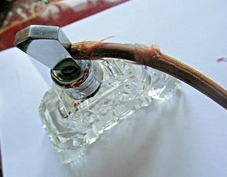 Bohemian Art Deco Crystal Glass Perfume Bottle Tassel 3