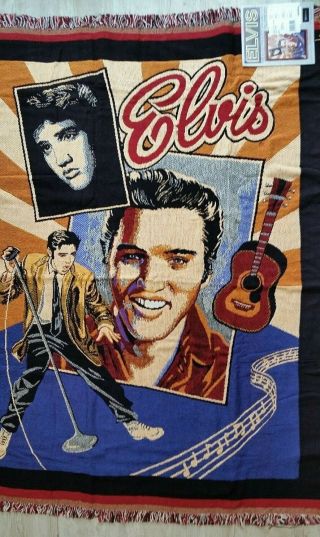 Nos Elvis Presley Stuck On You Woven Tapestry Throw Blanket 52 X 70 In.