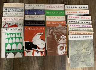 Opera News 24 Vintage Magazines 1960 Good/very