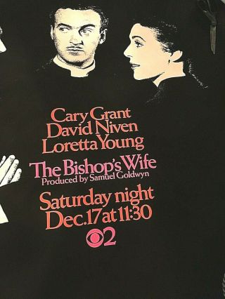 CBS Ad - The Bishop ' s Wife - Cary Grant,  Loretta Young,  Large Subway Poster 3
