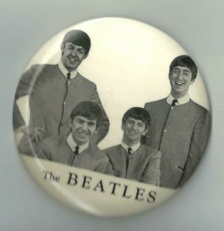 The Beatles Scarce Pinback Button With Group Image 1964