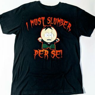 South Park - Goth Butters I Must Slumber Per Se Rare Oop Black T - Shirt Medium