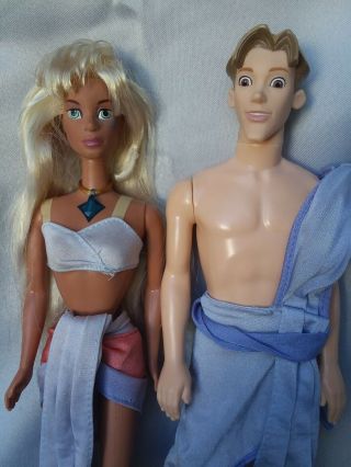 Mattel Disney’s Lost City Of Atlantis Princess Kida & Milo Dolls Dressed