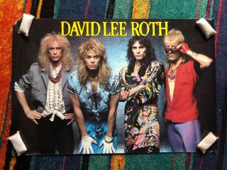 Vintage 1986 David Lee Roth Band Poster.  Steve Vai
