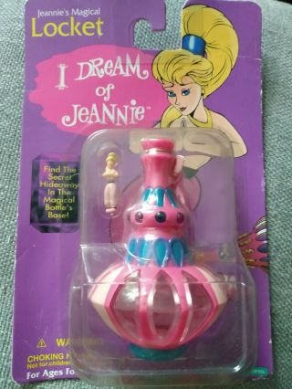 Vintage " I Dream Of Jeannie " Locket Bottle And Pocket Doll,  Pink