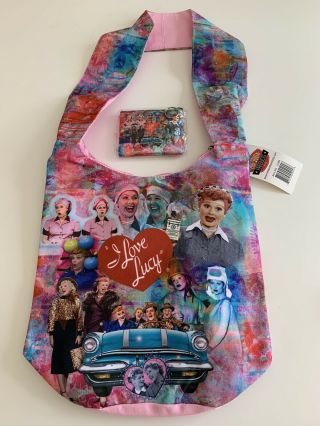 I Love Lucy Hobo Bag Tote Wcoin Purse Featuring A Key Ring