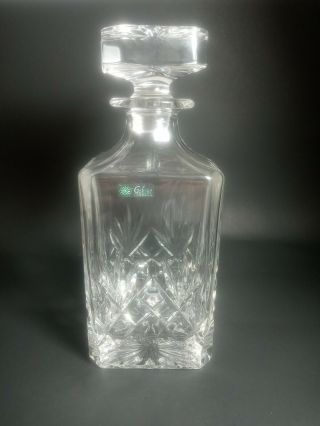 Galway Irish Lead Crystal Cut Glass Whiskey Glasses Liquor Decanter/stopper
