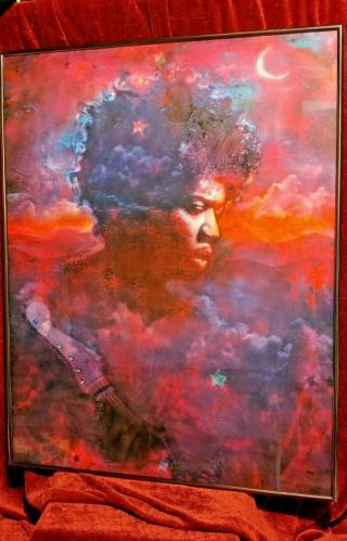 Rare Jimi Hendrix Psychedelic Poster 1995