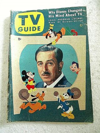 Tv Guide October 23 - 29 1954 - Walt Disney - Burns & Allen [good]