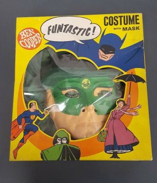 Rare Vintage Ben Cooper 1966 The Green Hornet Costume & Mask As Seen On Tv