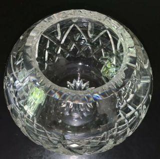 Vintage Rogaska Hamilton Pattern Lead Crystal Rose Bowl/ball Vase/signed