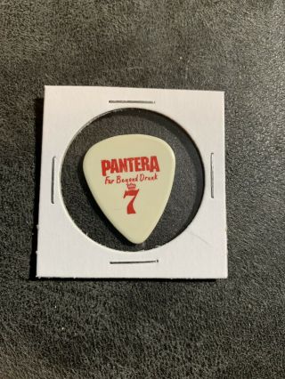 Pantera Guitar Pick - Dimebag - Far Beyond Drunk (wht & Red)