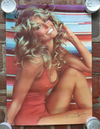 Vintage 1976 Pro Arts Farrah Fawcett Swim Suit Poster 28 " X 20 " - Iconic