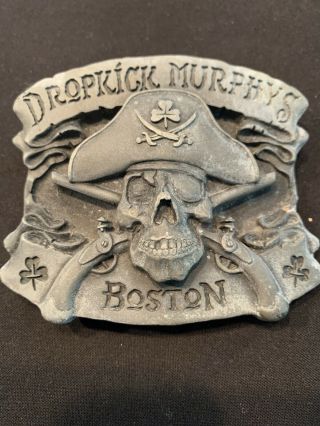 Dropkick Murphys Belt Buckle Bottle Opener Pewter Boston Pirate Lucky 13 Rare