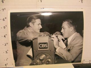 Cbs Tv Show Photo 1950s Toast Of Town Ed Sullivan Ray Morgan Announcer Camera