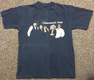 Vintage Fleetwood Mac 1997 Reunion Tour T - Shirt Black Cotton Concert Tee
