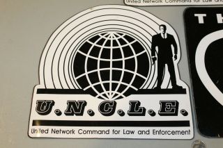 3 Large Man from U.  N.  C.  L.  E.  car magnets Thrush 12 