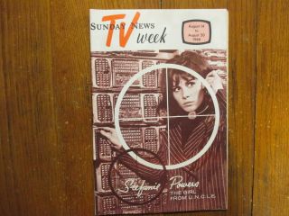 August 14 - 1966 Lancaster Pa Tv Week Mag (the Girl From U.  N.  C.  L.  E.  /stefanie Powers