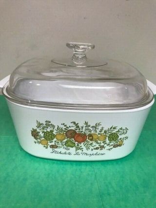 Vintage Corning Ware Spice Of Life A 5 B W/lid 5 Quart