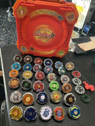 Metal Fusion Beyblade Set With Portable Stadium And Accessories Rare