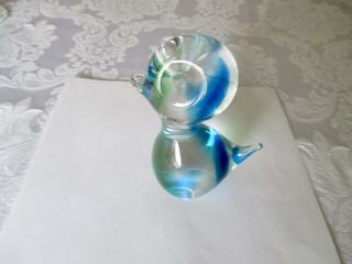 Vintage Chalet Glass Duck Green/blue/clear Figurine Signed,  Canada