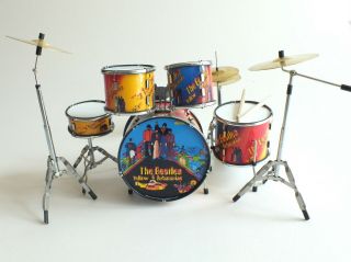 Rgm356 Ringo Starr Beatles Yellow Submarine Miniature Drum Kit