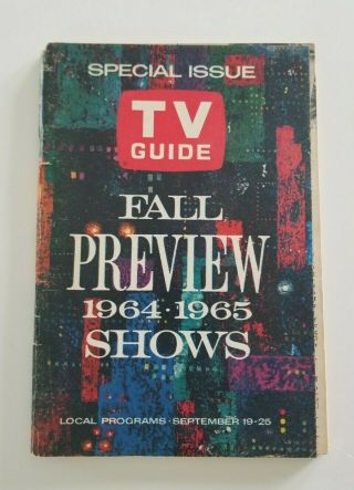 Sept.  1964 Tv Guide (fall Preview/the Addams Family/the Munsters//gomer Pyle
