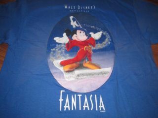Walt Disneys Masterpiece Fantasia Vintage 80s Tee Shirt Mickey Mouse Xl