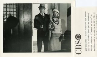 Faye Dunaway Warren Beatty Bonnie & Clyde Cbs Tv Photo