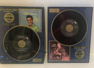 ELVIS PRESLEY Collector ' s RCA Record ARE YOU LONESOME TONIGHT and LOVE ME TENDER 2