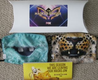 The Masked Singer Fox 2020 Official Promo 2 Fabric Face Masks Leopard Monster