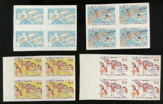 Vietnam,  1549 - 1550,  Nh Color Proofs In Blocks Of 4 Stamps