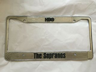 Hbo The Sopranos Mafia Metal Chrome License Plate Frame