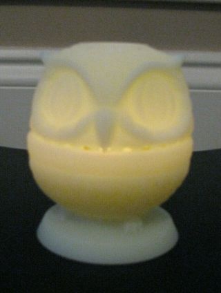 Fenton Owl - Two Piece Fairy/glimmer Lamp Tealight Candle Holder