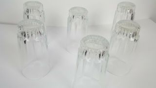 Vintage Set Of 6 Arcoroc Numbered Signed France Clear Juice Drinking Glasses