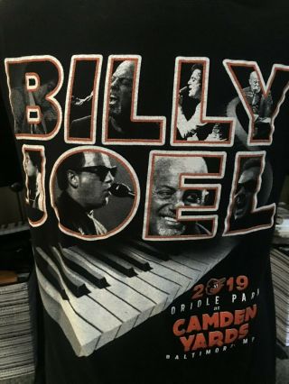 Billy Joel Concert T - Shirt From 2019 Tour / Oriole Park @ Camden Yards