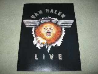 1982 Van Halen Live Tour Program 11x14 Capital Centre 10/11/1982 Bought