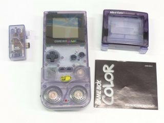 Vintage Nintendo Game Boy Color Purple,  Mad Cats Accessories,  7 Games & Case