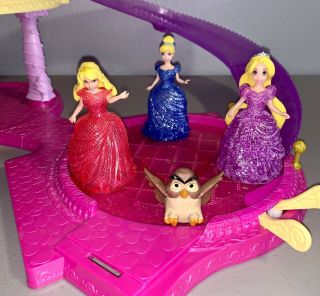 Disney Princess Magiclip Glitter Gliders Castle w/3 Dolls & Owl Cinderella 2