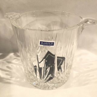 Marquis By Waterford Crystal Ice Bucket With Handles.  Made In Italy.