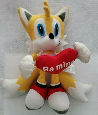 2003 Toy Network Tails Sonic The Hedgehog 13” Plush Be Mine Valentines Nwt Rare