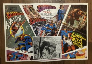 Superman Compilation Very Rare George Reeve Authentic Mexican Poster Lobby Card