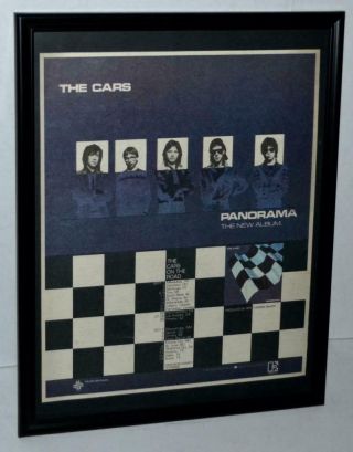 The Cars 1980 Cars On The Road Panorama Tour Dates Framed Promo Poster / Ad