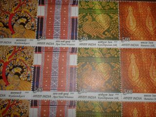 INDIA STAMPS - FULL SHEET - 16 GUM STAMPS - 