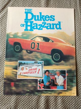 Rare Vintage 1981 Dukes Of Hazzard General Lee Paper Portfolio School Folder