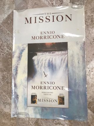 Rare Ennio Morricone The Mission Album Promo Poster 24 X 36 1986 Virgin Canadian