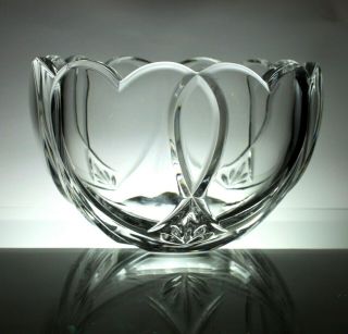 Marquis By Waterford Crystal Bowl With Scalloped Edge Heavy Marked