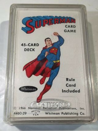 Scarce Vintage 1966 Whitman Superman Card Game Complete 45 Cards
