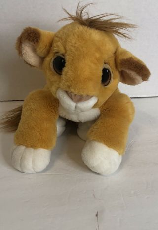 Vtg Mattel Disney Plush Floppy Baby Simba The Lion King Stuffed Toy 1993 17”