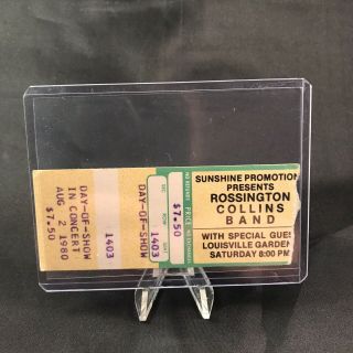Rossington Collins Band Louisville Gardens Ky Concert Ticket Stub Vintage 1980